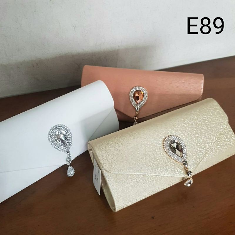 Sale! Tas Pesta  Farnell Clutch Import Murah Kondangan Mewah Cantik Gold Silver Diskon Besar