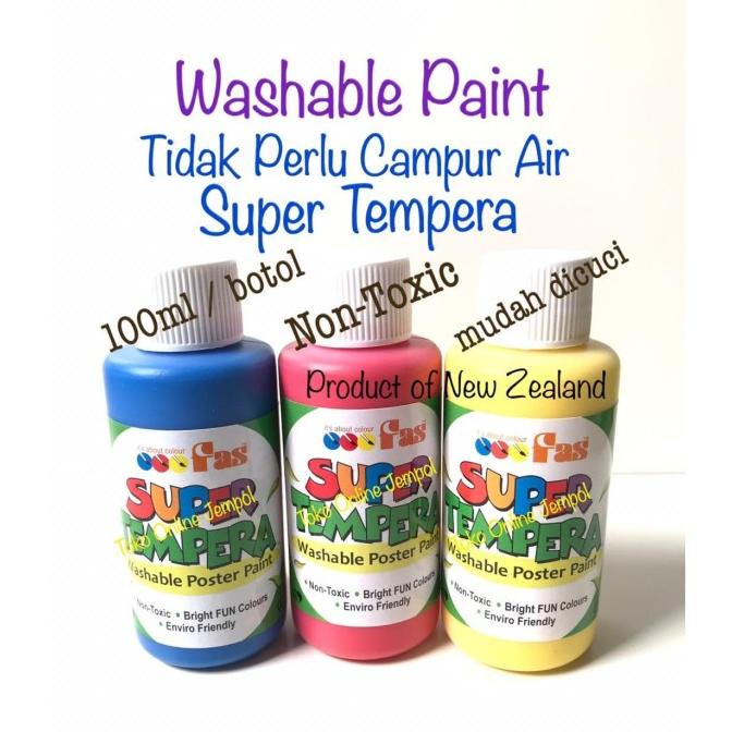 

Cat Mudah Di Cuci Washable Paint 3 Warna Fas Super Tempera Atk0941Fs