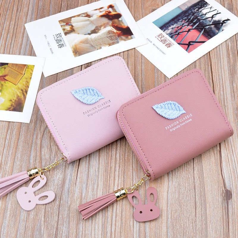 Medan Termurah KD40 Korean style Dompet  mini Cantik daun import dompet wanita