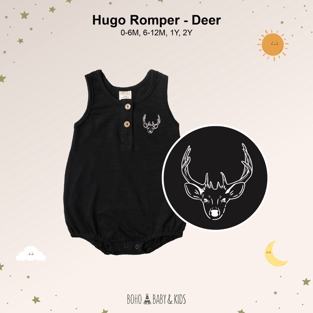 Aubreyshome Bohopanna Baju Kaos Anak Bayi - Hugo Romper-Rive