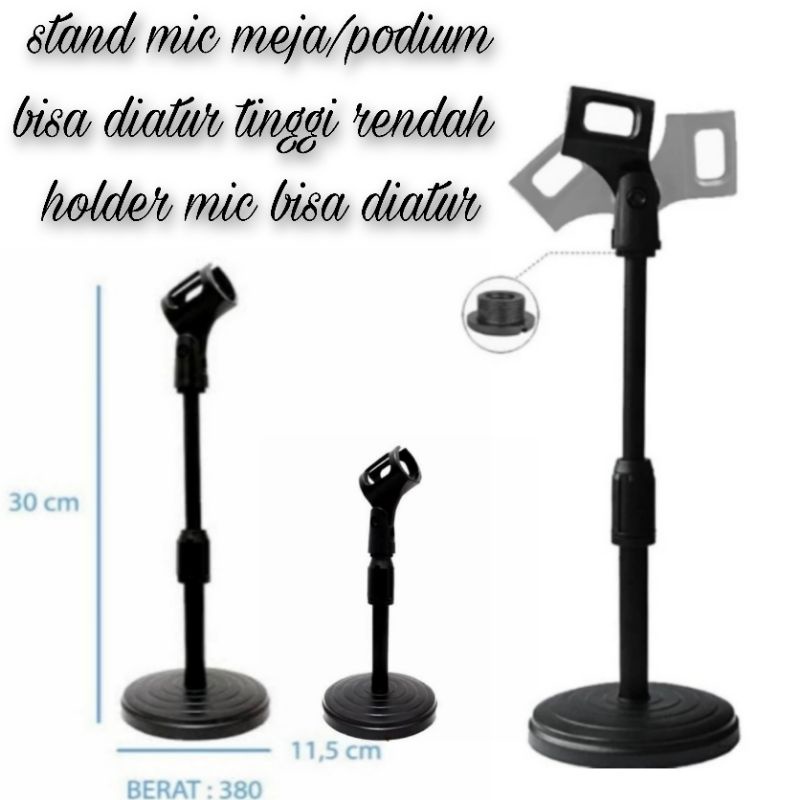 stand mic meja - mic podium