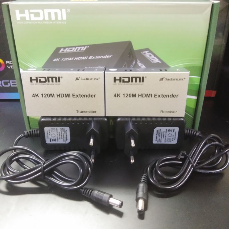 HDMI Extender 120Meter Over Kabel LAN Cat5 / Cat6