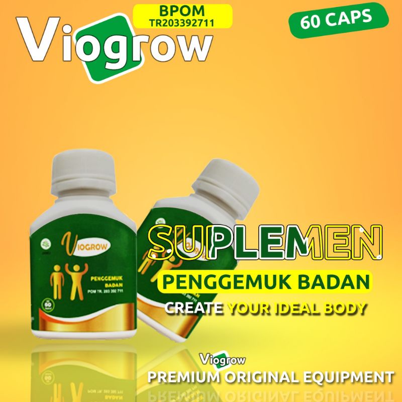 Viogrow Penggemuk Badan Original Herbal gemuk badan BPOM pria wanita