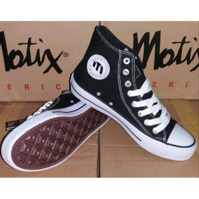 Sepatu motix tinggi hitam putih cewe cowo ORI TERMURAH