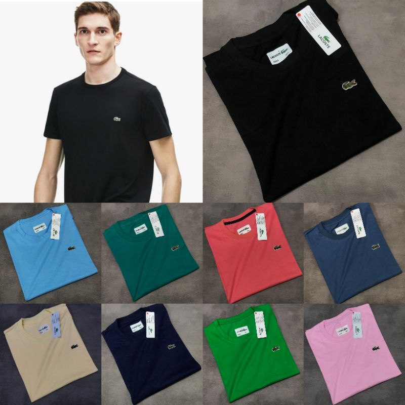 Kaos L4coste Kaos Lacoste Logo Bordir Pria Wanita bahan Tebal