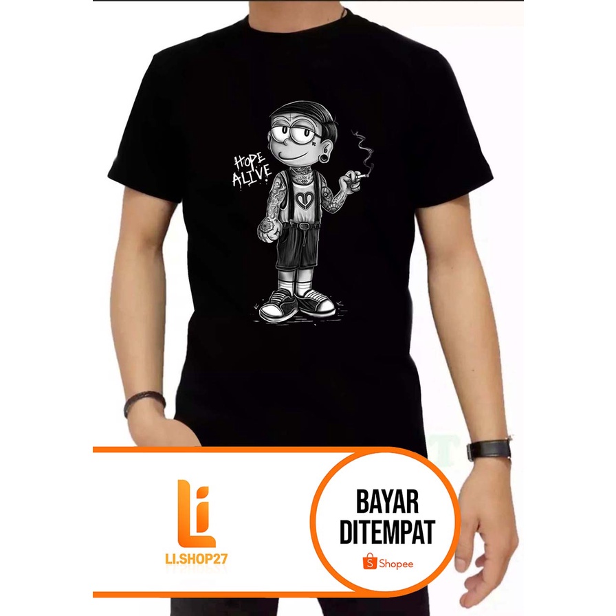 Kaos Pria NOBITA T-shirt Distro Baju Distro Pria Keren/ Baju Cowok Keren