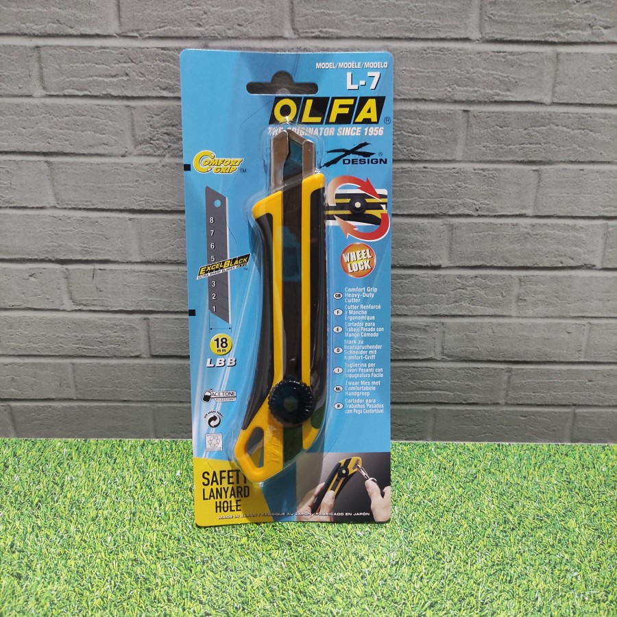 

Pisau Cutter Knife OLFA L-7 JAPAN 18mm Snap-Off blade cutter