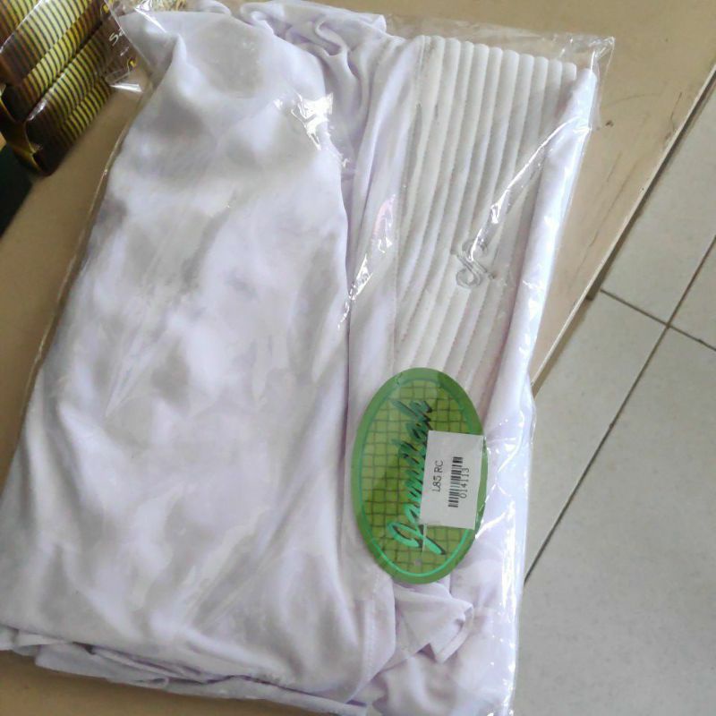 L 85 RC JILBAB BERGO ORIGINAL JAMILAH HIJAB | L 85 RC Tanpa Payet ORIGINAL Size M-Putih