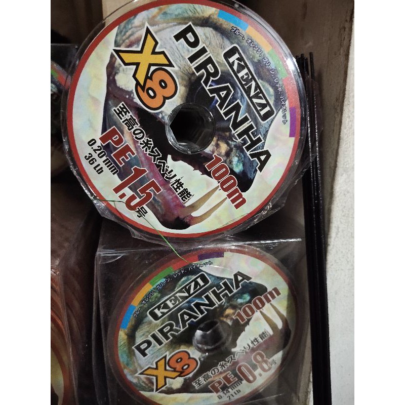 senar pancing pe braid kenzi piranha x8