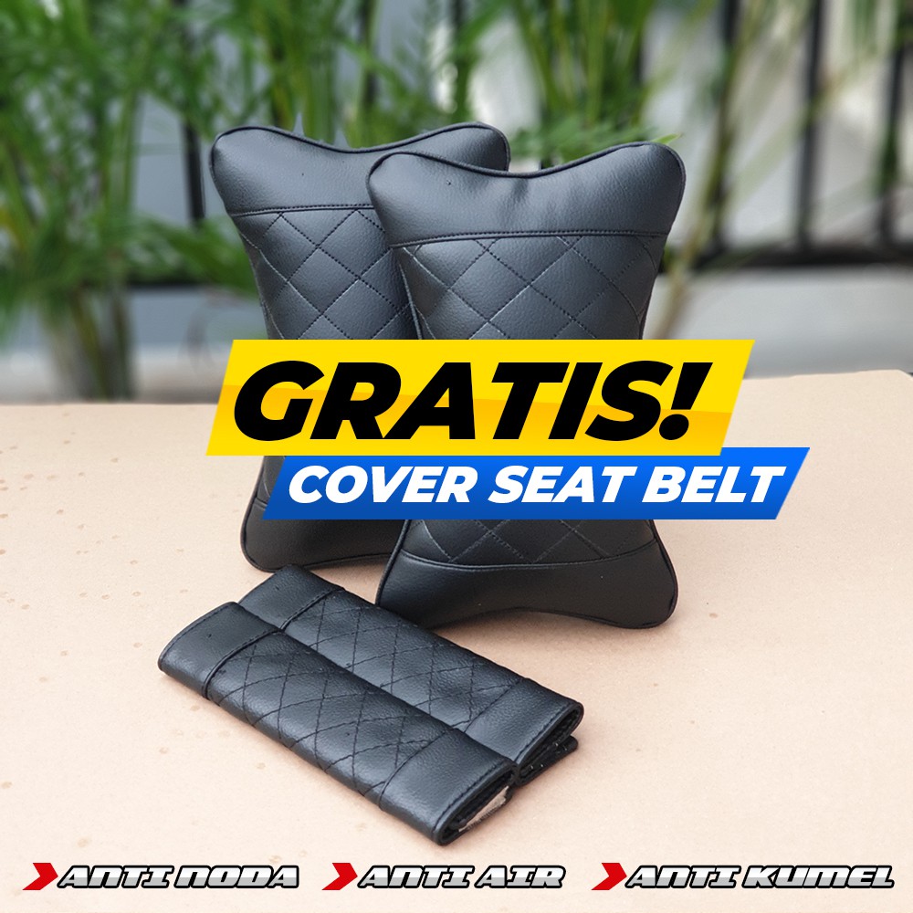 [ FREE COVER SEATBELT ] Bantal Mobil Bantal Headrest - Wajik Hitam