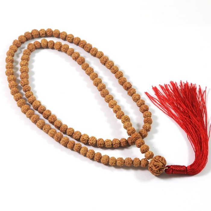Demaineashop Tasbih 108 Butir 5 Mm Biji Jenitri Rudraksha Asli