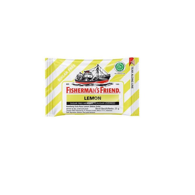 

✯Diskon✩➺ ZLLVI Fisherman's Friend Permen Bebas Gula Rasa Lemon 25 gr Q42 Ready