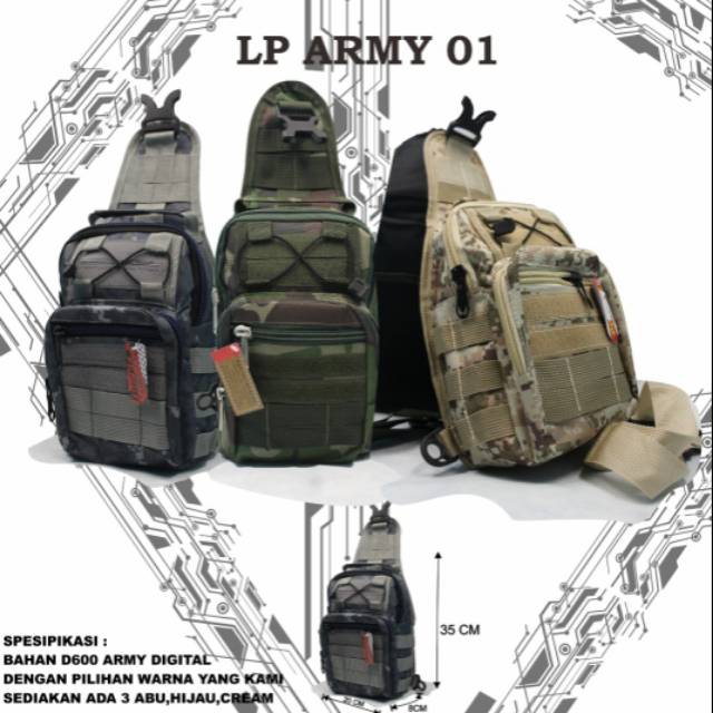 TAS PRIA / SLINGBAG ARMY TACTIKAL / CROSS BODY