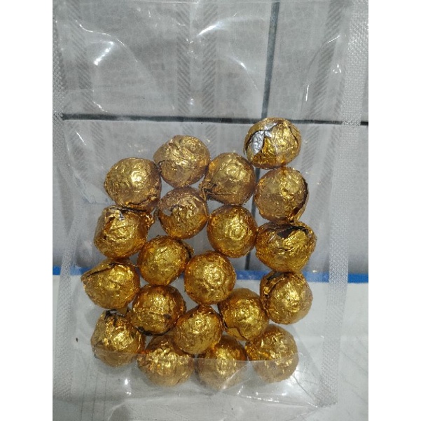 coklat emas bulat bola isi 20 pcs