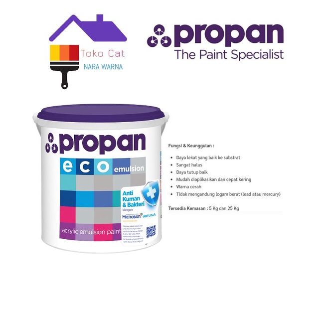 Jual Propan Eco Emulsion Ee 4010 Cat Tembok Interior 5kg Shopee Indonesia 8381