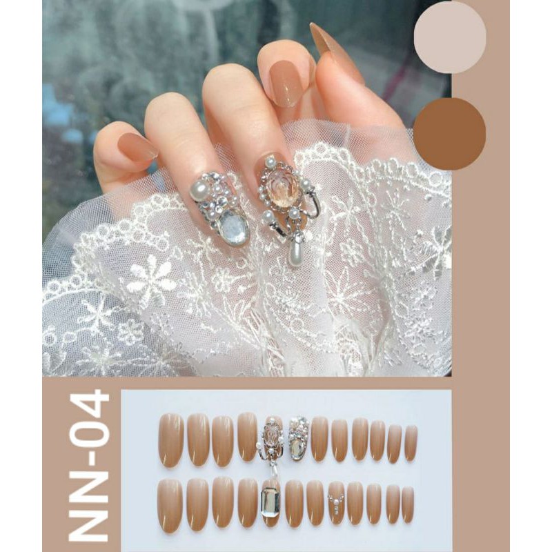 kuku palsu 3d wedding fake nails bride 3d model terbaru