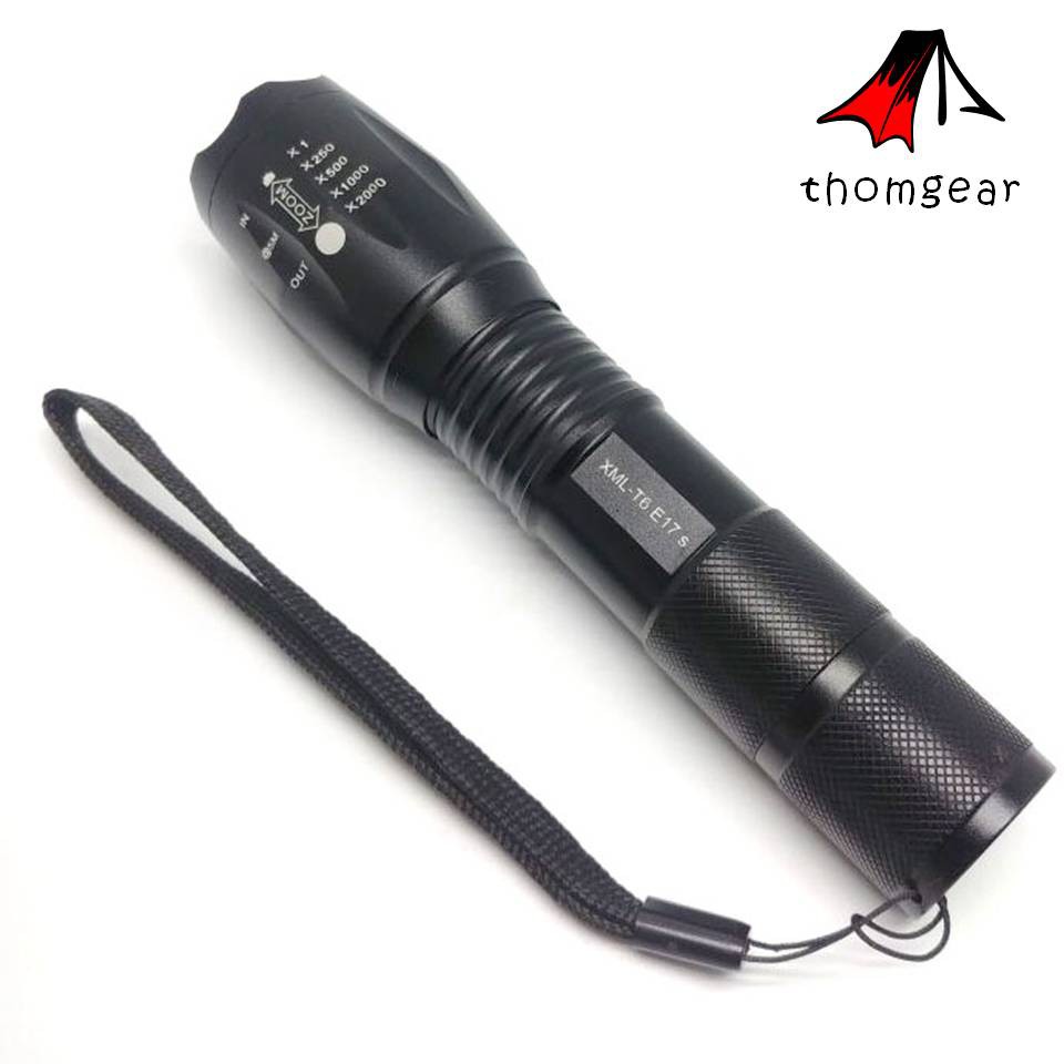 Thomgear Taffled E17s Senter Led Cree Xm-L T6 3800 Lumens Body Aluminium Jm