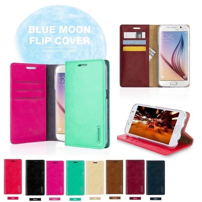 Mercury blue moon flip cover Iphone XR 6.1 case casing buku wallet