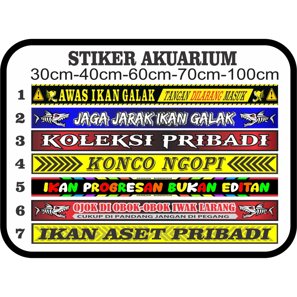 STIKER AKUARIUM IKAN GALAKA / STIKER IKAN CHANNA