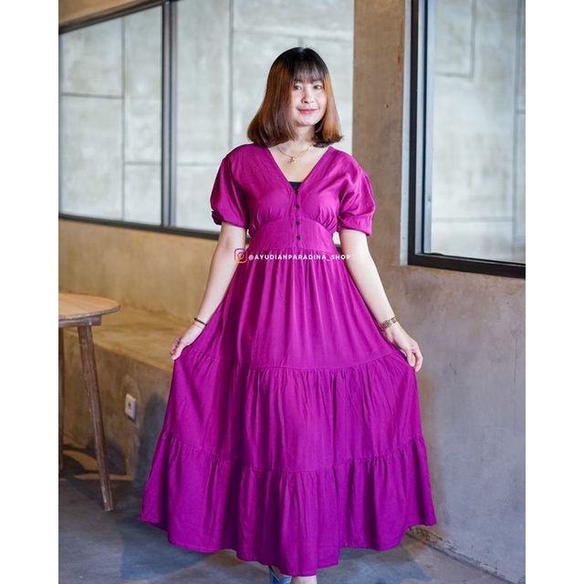 Longdress Caira Lengan Pendek