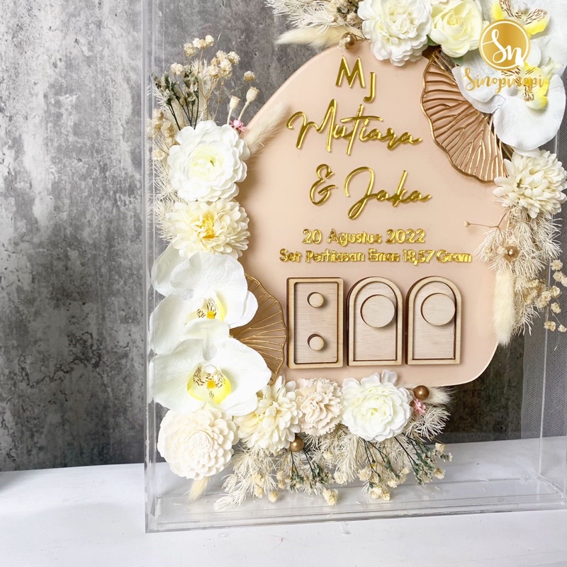 MAHAR AKSARA | BINGKAI AKRILIK | LAMARAN NIKAH WEDDING ENGAGEMENT