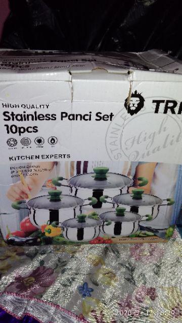 Panci Tutup Kaca Set Isi 5 Pcs