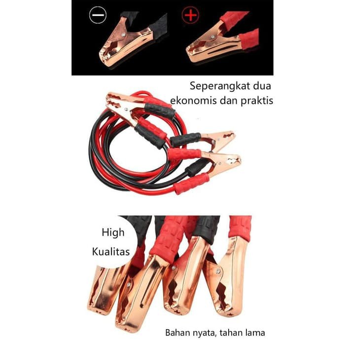 MAXPUMP KABEL JUMPER 500A Jepit Kabel Jumper Aki Mobil 500 AMP Warna Merah kabel Jumper 500A Booster Cable Dc Kable