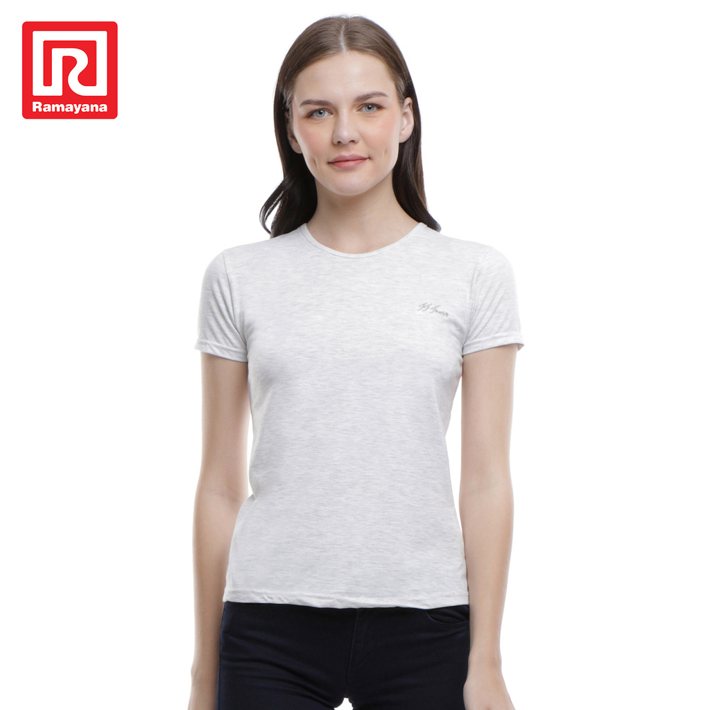 Ramayana JJ  Jeans Tshirt Wanita Basic Polos  S S Shopee 