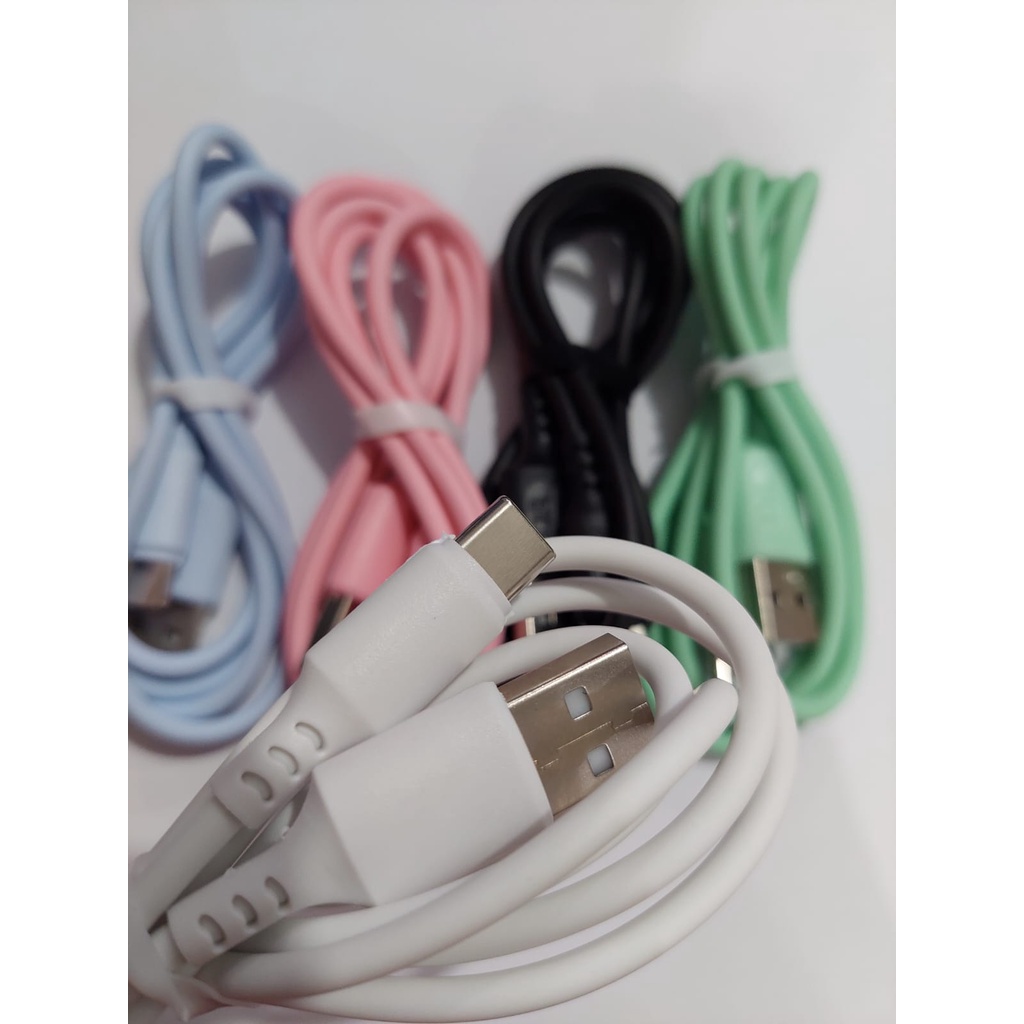 DCM Data Cable MACARON 2.4A Fast Charging Kabel Casan Micro iPhone TypeC Kabel Data Bulat