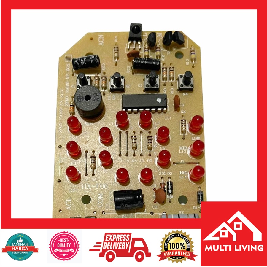 Modul PCB dan Remot Kipas Angin Miyako KST-18RC