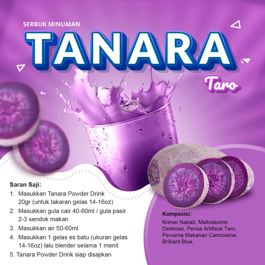 

Bubuk Taro Mix Gula 1kg - Serbuk Minuman Ubi Premium - bp