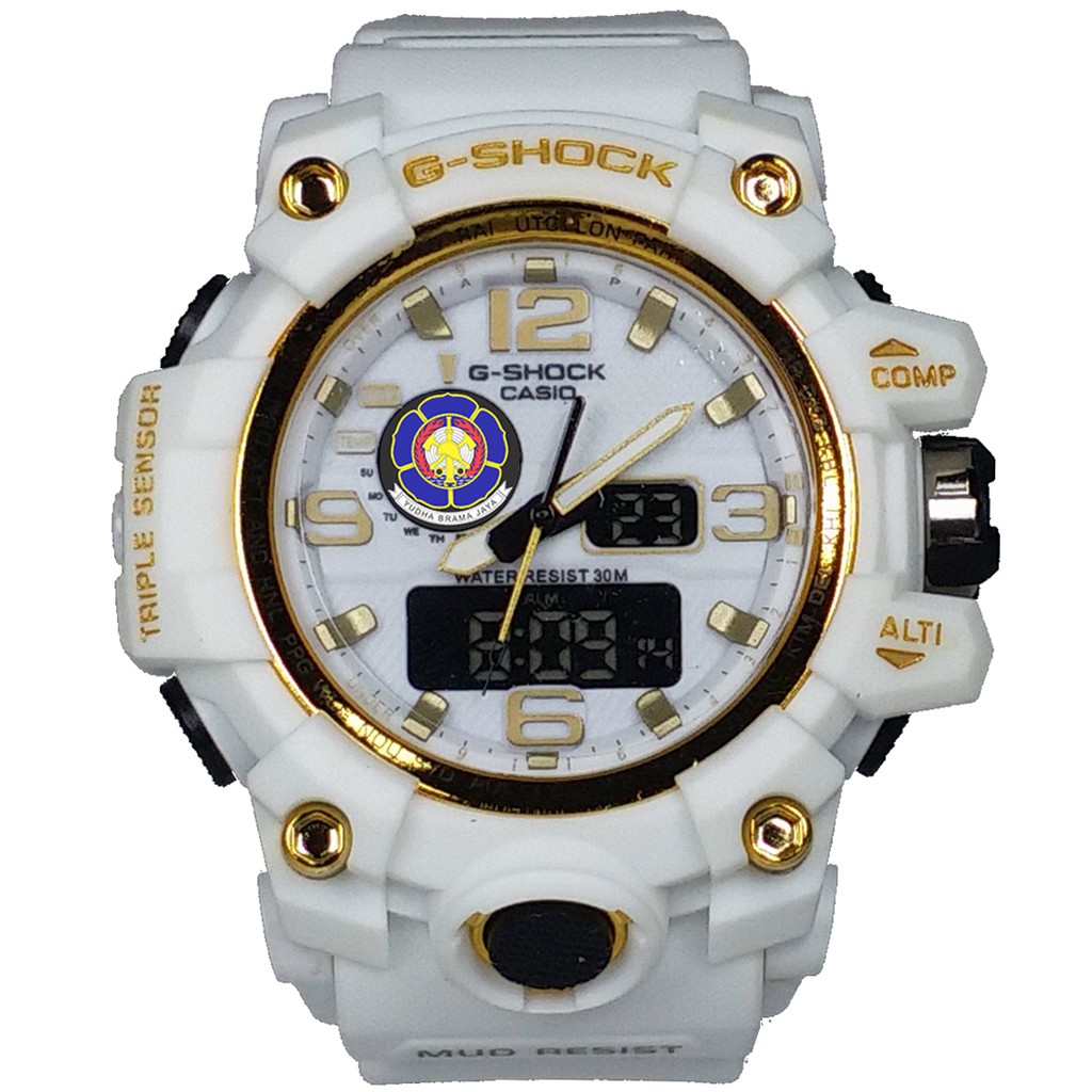 Exclusive Jam DAMKAR Double Time (Full Putih List Gold)