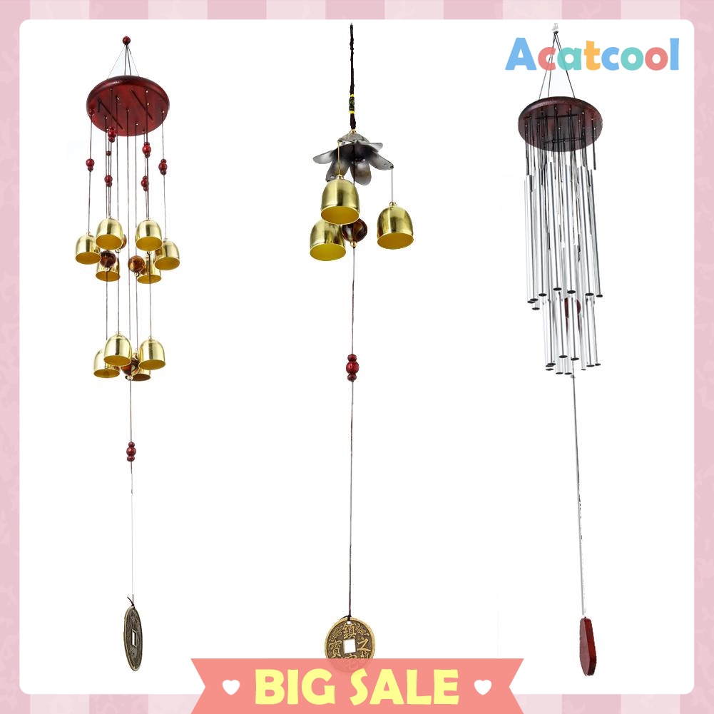 Outdoor Wind Chimes Living Yard Garden Tubes Bells Hanging Ornaments Gift