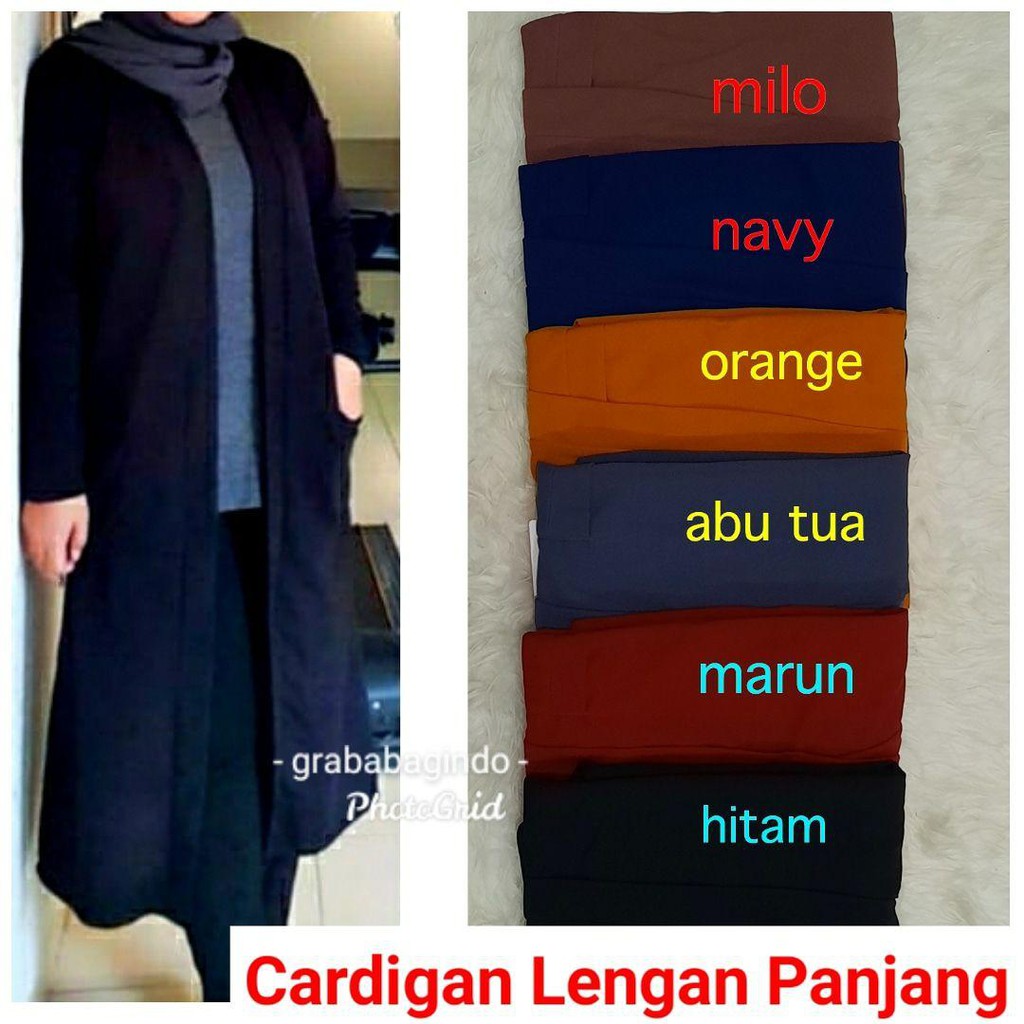 KARDIGAN PANJANG MURAH LENGAN PANJANG/ OUTER CEWEK / LUARAN MUSLIMAH CARDIGAN.
