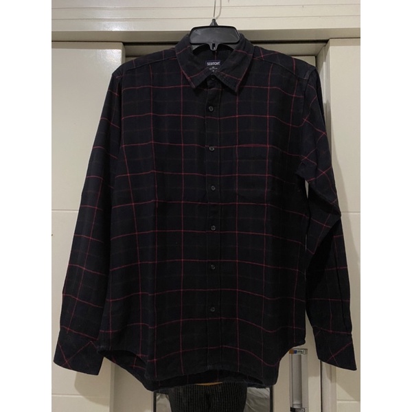 kemeja scotch flanel second berkualitas ukuran M. LB = 54 PB=71