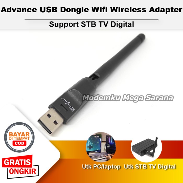 Advance USB Dongle Wifi Wireless Adapter Receiver WF-01 SUPPORT STB TV Digital