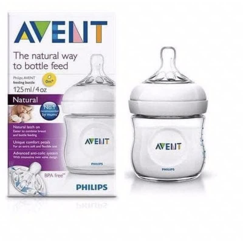 Botol Susu Philips Avent 125 ml natural, White / Baby bottle Philips Avent Natural 125 ml WITH BOX