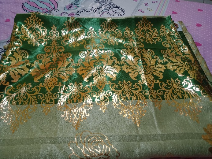 Gorden Jendela Pintu Embosh Model Smokring#coklat#merah#hijau#silver#ukuran Lebar 120 Cm Tinggi 230c