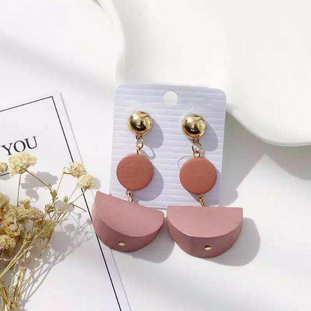 Anting juntai pink