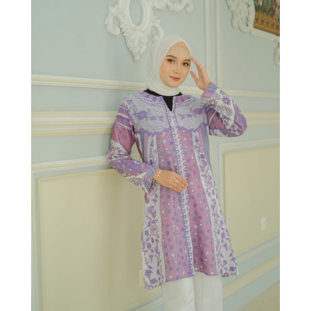 atasan batikTunik soft batik kanza