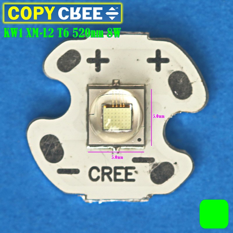 Led Cree HIJAU GREEN 10w 520nm 2a 16mm
