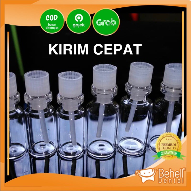 BOTOL KACA 3ML 3 ML PREMIUM UNTUK LEM BEHEL MINI GIC / TESTER PARFUM / MINYAK WANGI BEHELLDENTAL