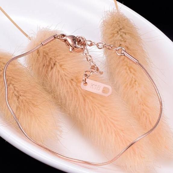 Lagi Tren.. 377# 425# Gelang tangan and Gelang kaki Wanita titanium lapis emas 18k Model Polos Fashi