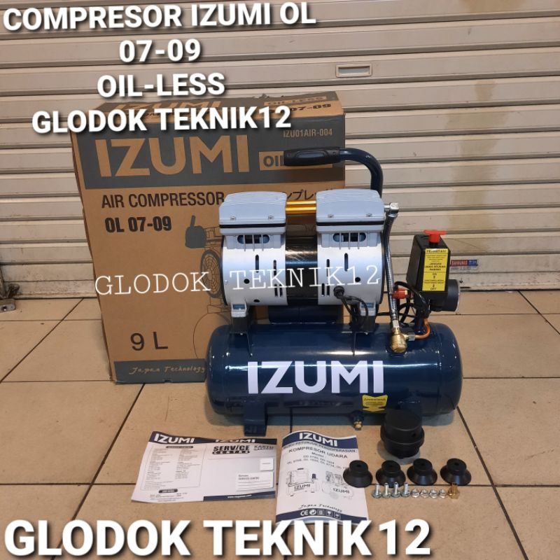 KOMPRESOR ANGIN IZUMI OL 0709 / COMPRESOR IZUMI OL 0709 / COMPESOR OIL LESS IZUMI / KOMPESOR IZUMI