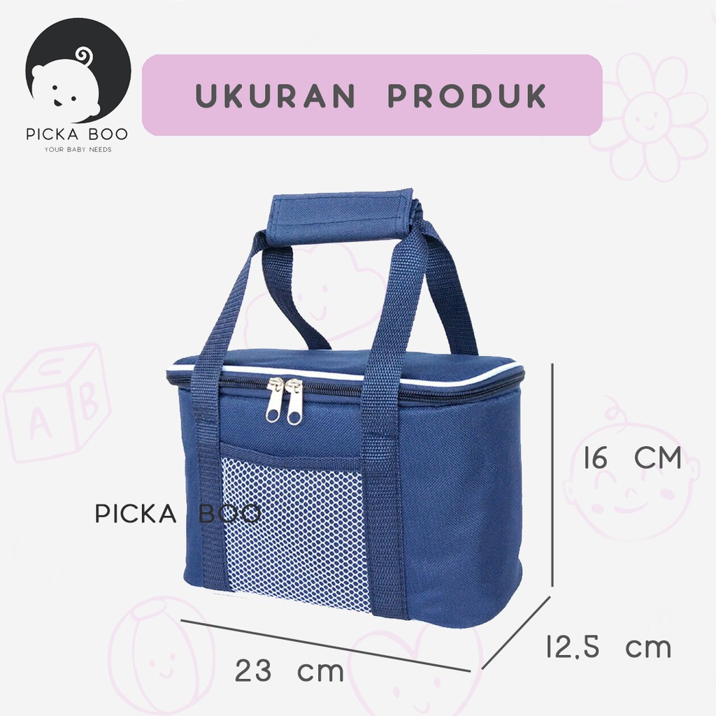 PICKA BOO Cooler Bag Asi Thermal Insulated FREE ICE GELL