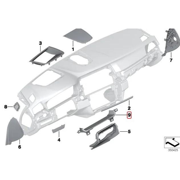 ---Termurah--- Original BMW F10 F11 Cover Trim Panel Bawah Speedometer