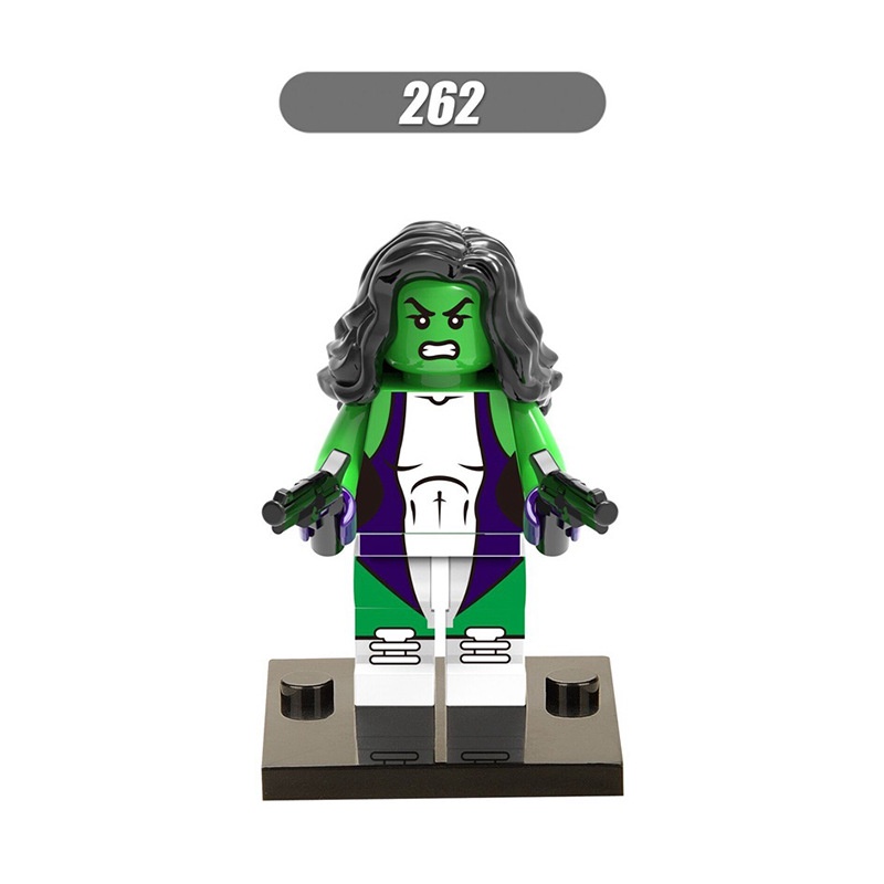 Black Panther Minifigures Marvel Avengers Spiderman Mesin Perang Blok Bangunan Falcon She-Hulk Angka Mini