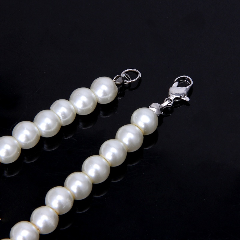 Kalung Mutiara Imitasi Warna Putih Ivory Untuk Wanita