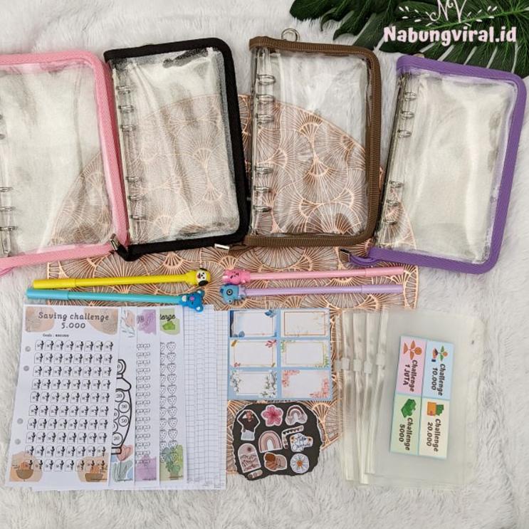 

Koleksi Terbaru.. A6 BINDER KEUANGAN / MONEY BINDER / Paket binder sinking fund / binder A6 / binder sequin daisy hologram / ziplock / zipper pocket