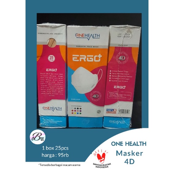 onehealth ergo+ masker 4D (mirip evo)